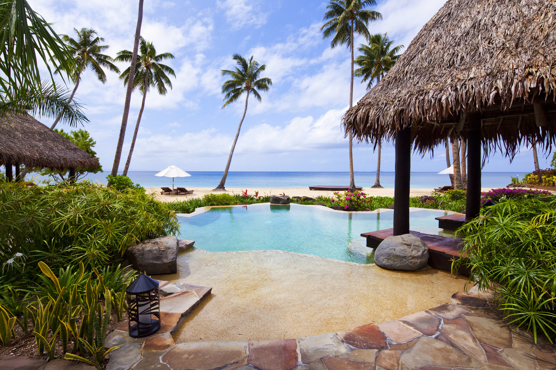 laucala island, designed by WATG, looking out across pool