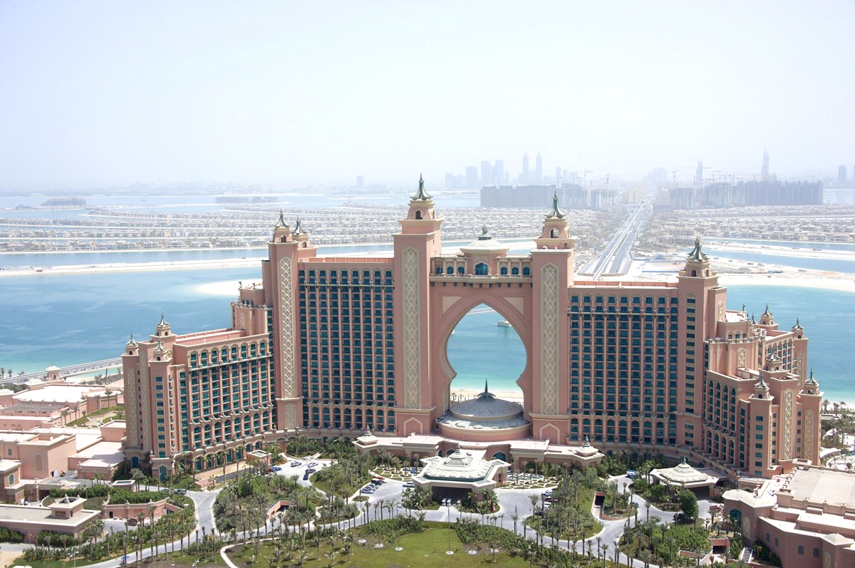 atlantis the palm from the air