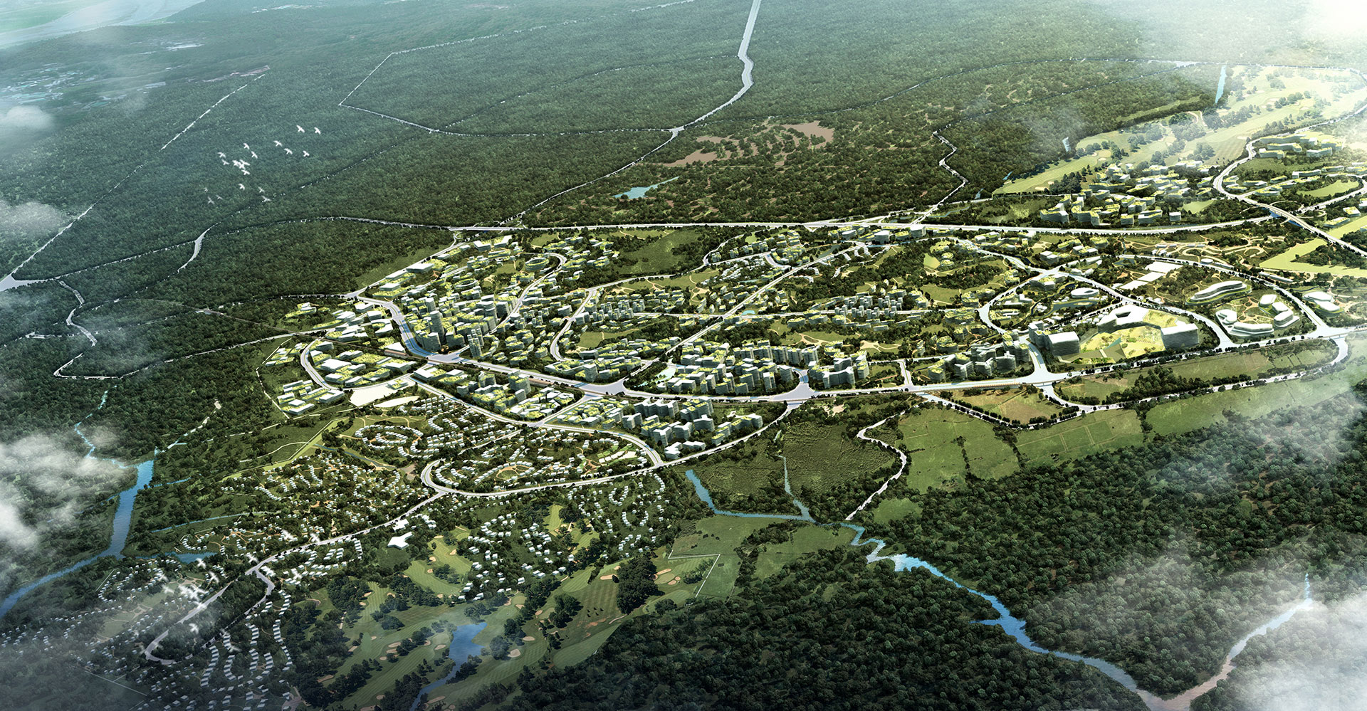 Nusajaya West Master Plan - Malaysia - WATG Aerial 1