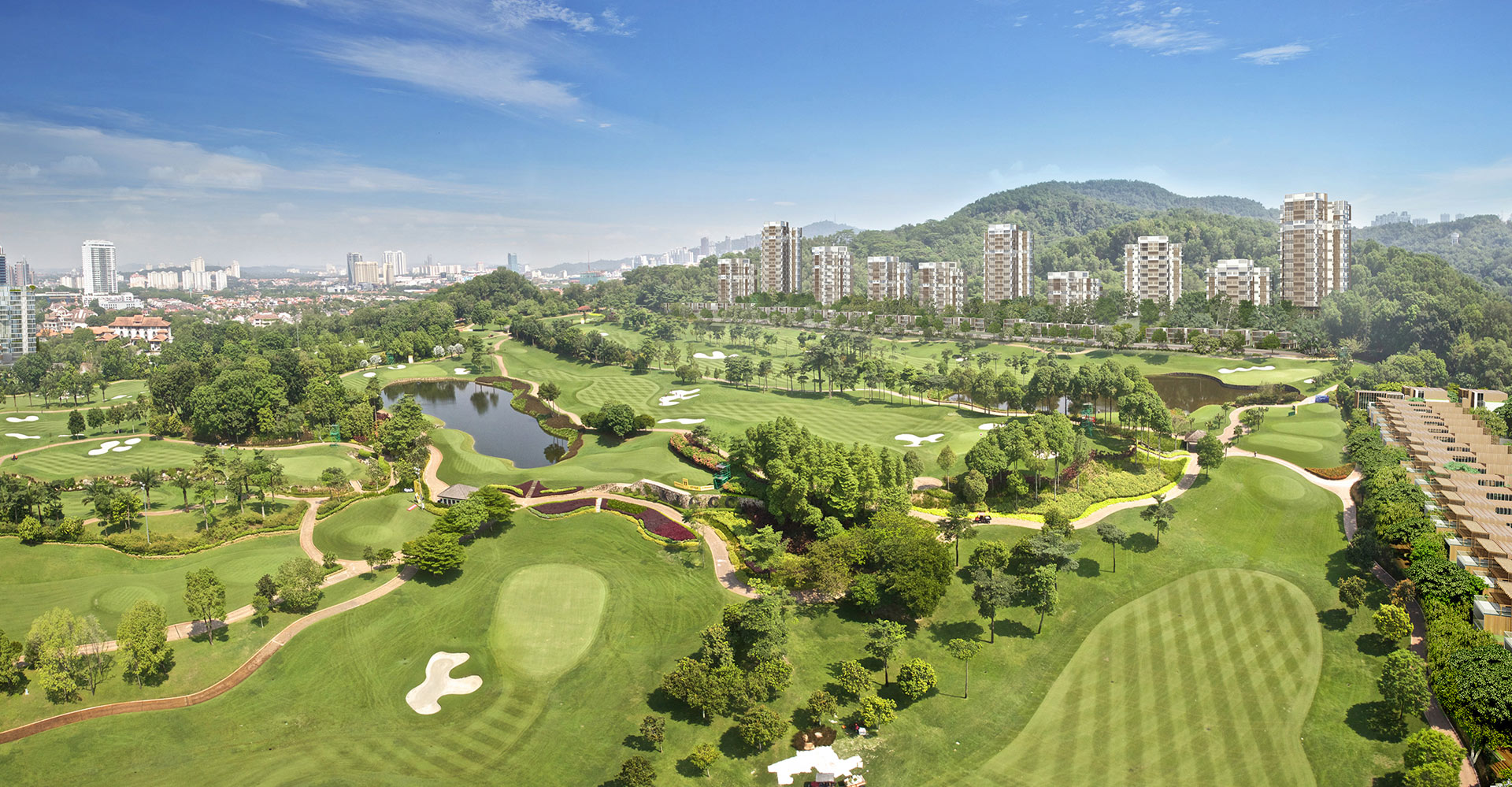 KLGCC Urban Resort Golf - Iskandar Malaysia WATG TOP FLOOR Hole 8 view