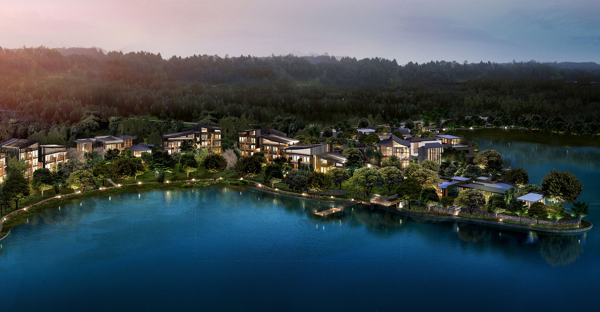 Xianhai Boutique Resort - Mianyang China - WATG - Aerial