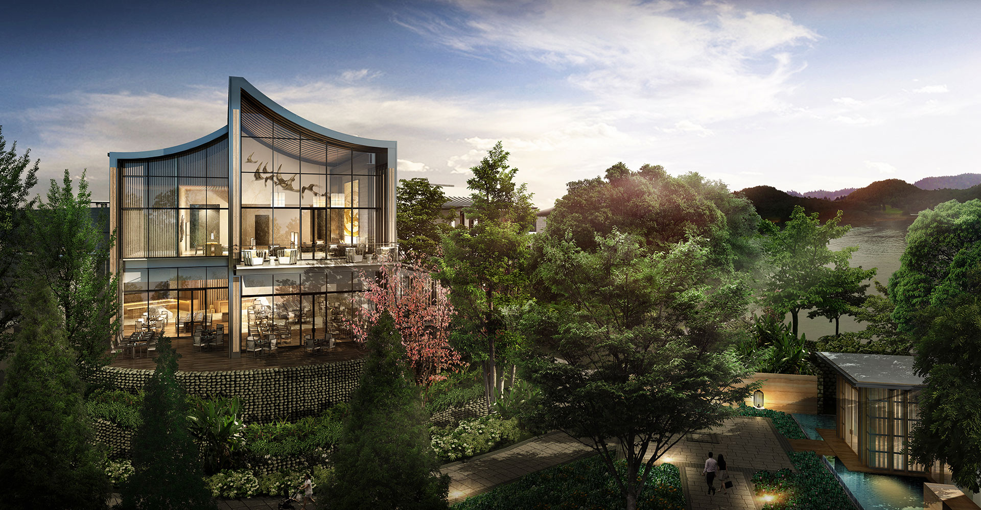 Xianhai Boutique Resort - Mianyang China - WATG - Lobby Exterior