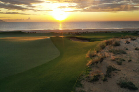 Sun setting on Hoiana golf course
