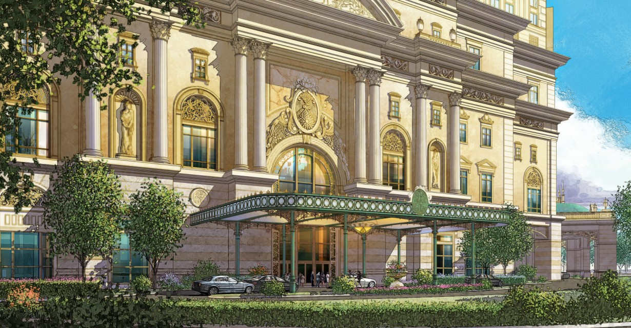 porte cochere rendering