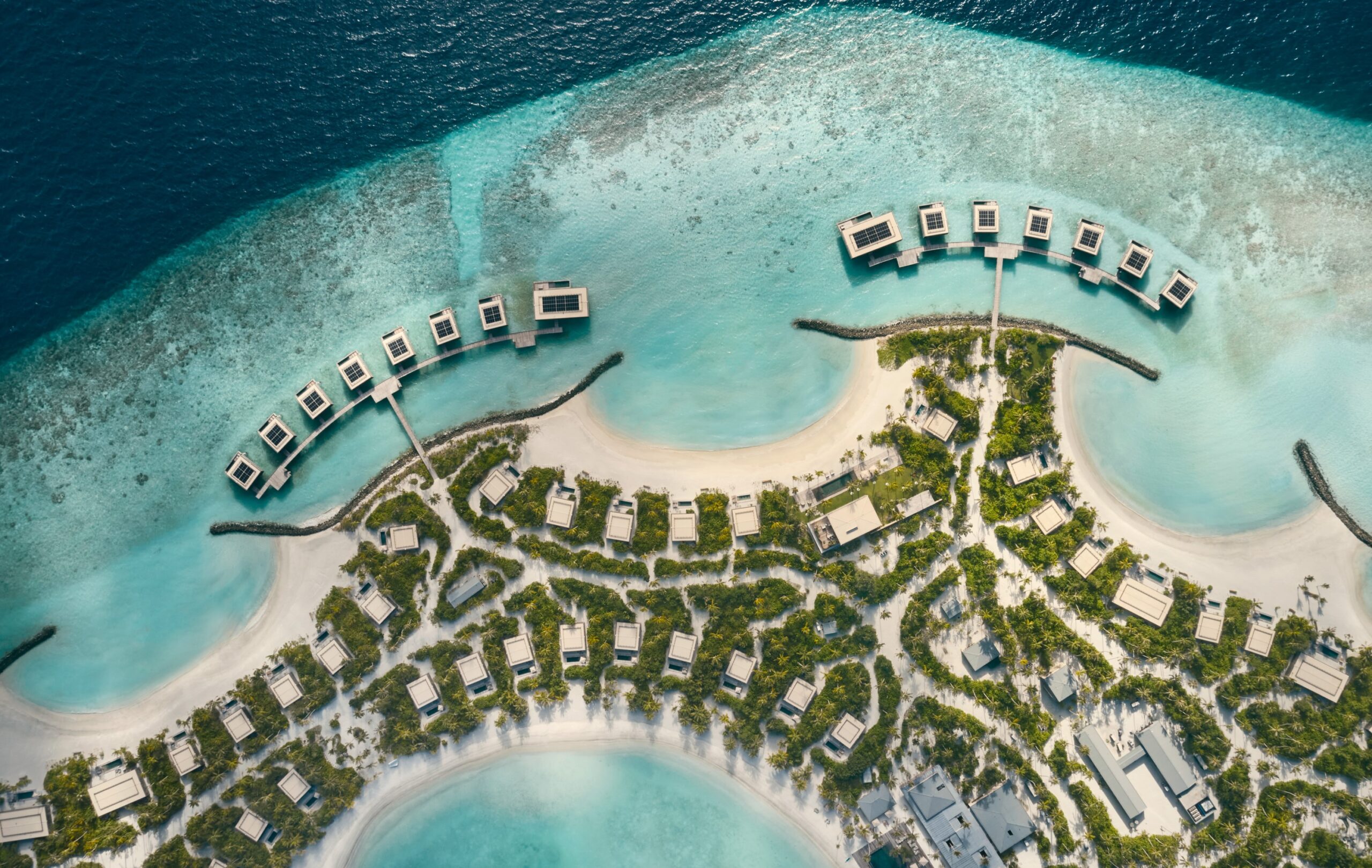 View from the sky of Patina Maldives, Fari Islands