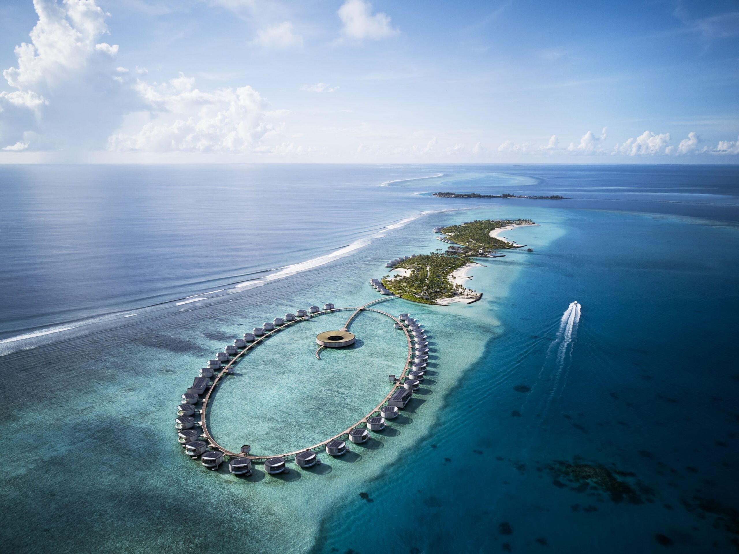Birds eye view of the Ritz-Carlton Maldives, Fari Islands