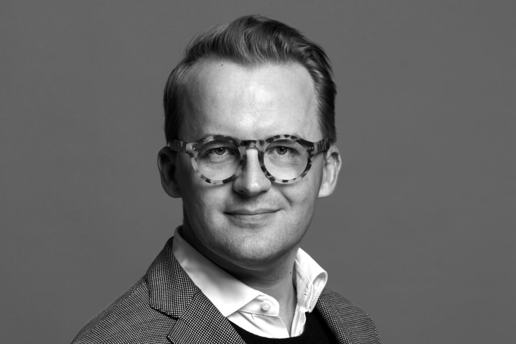Portrait of John Paul in black and white