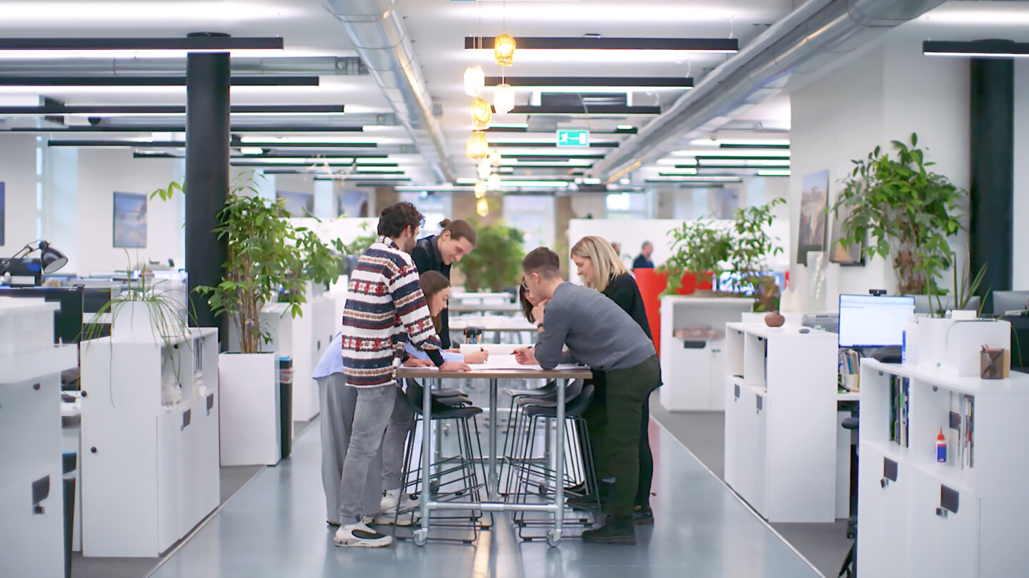 staff working in watg and wimberly interiors london office
