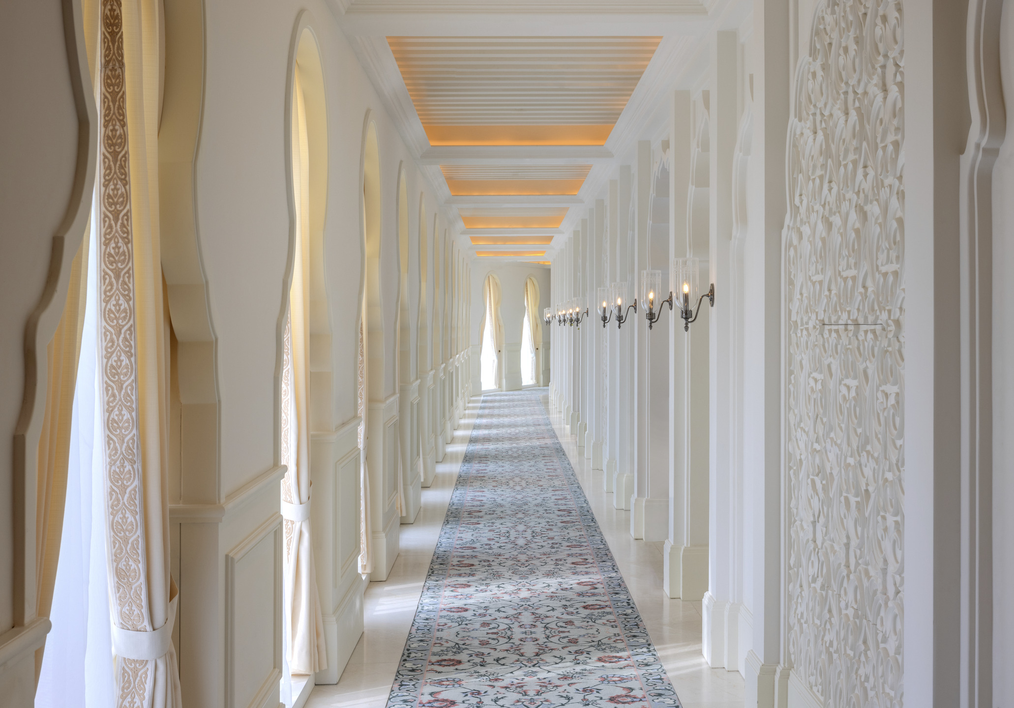 chedi katara doha interior corridor