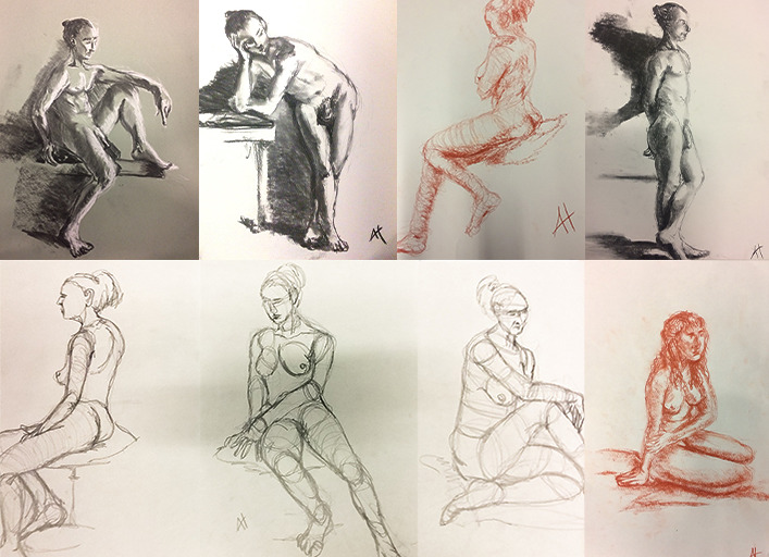 Andres Harris Life Drawing - artists of watg