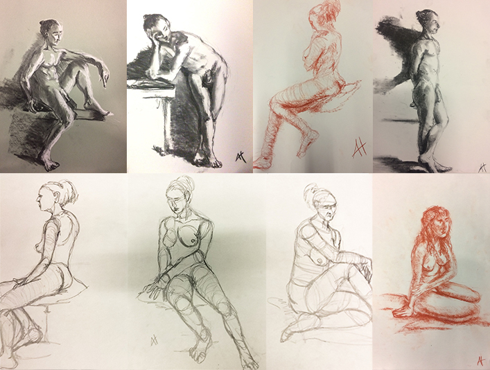 Andres Harris Life Drawing - artists of watg